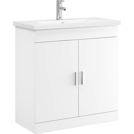Ensemble de mobilier de salle de bain Blanc 81 x 40 x 84,5 cm vidaXL (1/5)