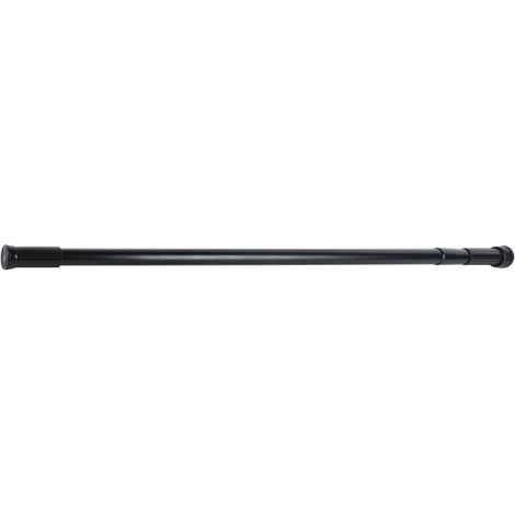 MSV – Barre pour rideau de douche extensible 140-260cm – Acier inox noir – Anti-corrosion – Installation facile entre murs