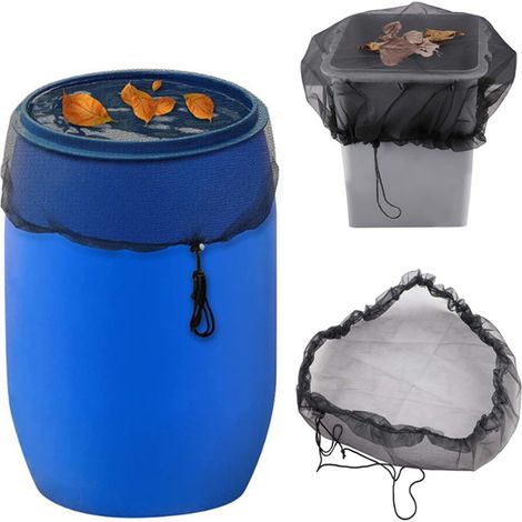 Funda protectora con cordones para la recogida de agua – Funda de poliéster negro de 95 cm (37,4 pulgadas) x 2 – Repelente de insectos y con filtro de contaminantes (1/5)