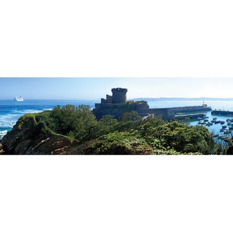 Tableau sur toile fort de Socoa 30x97 cm - Impression sur Toile Murale Décorative - Image imprimée en HD sur Toile - Toile sur Châssis en Bois FSC - Fabriqué en France (1/4)