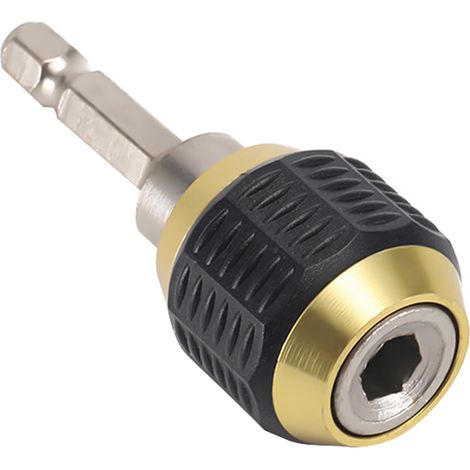 Porte-embout changement rapide queue hexag. 1/4 po extension mèche adaptateur mandrin à ressort intégré fixation libération rapide