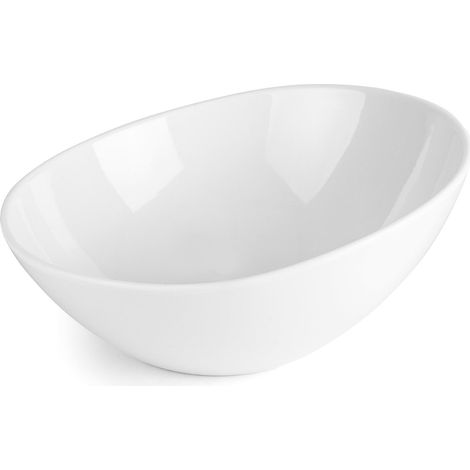 Bol incliné classique, Mélamine, Sans BPA, Passe au lave-vaisselle, Empilable, Ø 25 cm, Blanc (1/5)