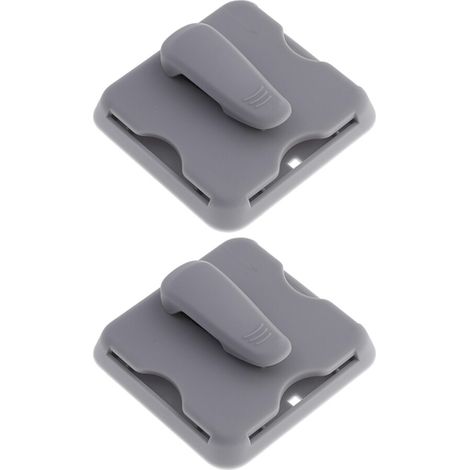 Organizador de gafas de plástico gris de 4 piezas con clip