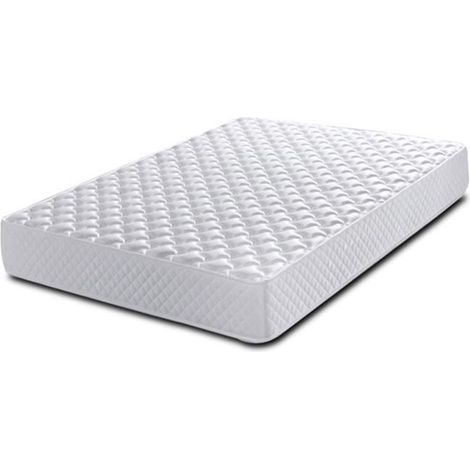 Matelas viscoélastique - JUANIO - 160x200 - Blanc - Mousse à mémoire de forme - Excellent maintien
