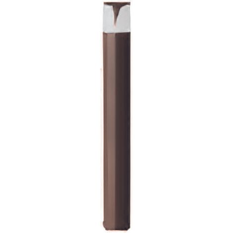 Borne D'Extérieur Ges2012 Finition Aluminium Marron, Raccordement E27 Max 18W, Diffuseur Polycarbonate - Gealuce (1/2)