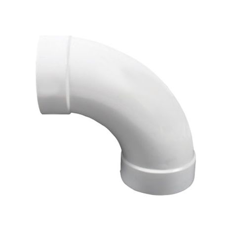 Atepac – Coude long 90° – Raccord d'évacuation PVC – Diamètre 100mm – Pour réseaux d'aspiration – Angle d'inclinaison 90°