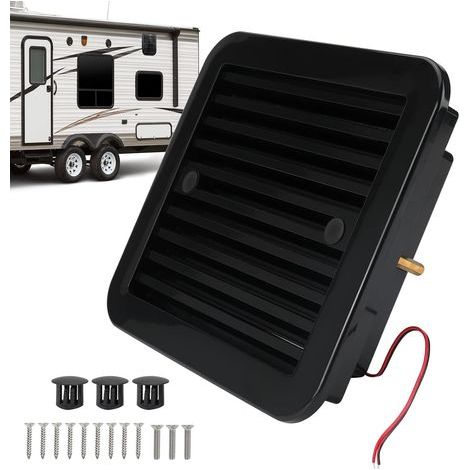 Ventilatore di estrazione per camper 2,4W 12 V massima ventilazione dell'aria per ventilatore da tetto, ventilatore di estrazione reversibile laterale silenzioso per camper, roulotte (nero) (1/5)