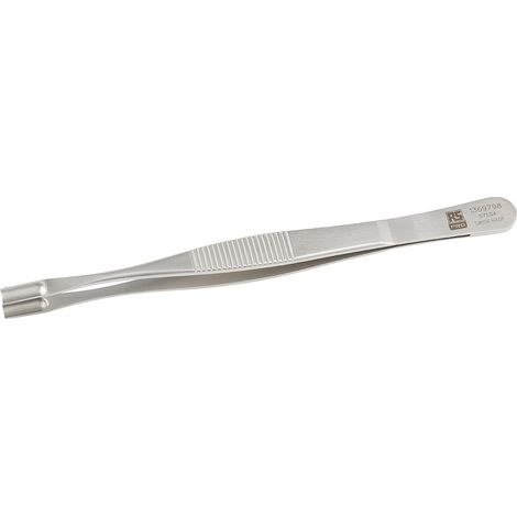 Brucelles RS PRO 571.SA pointe Rainuré Cylidrinque en inox, L. 145 ( Prix pour 1 ) (1/2)