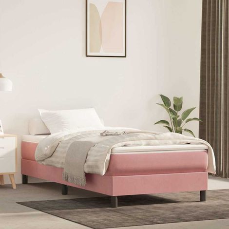Taschenfederkernmatratze Mittel Rosa 80x210x20 cm Samt