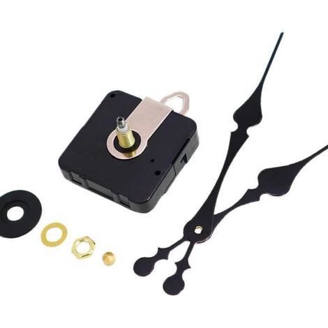 Mouvement D'horloge - Kit DIY En Métal - Pour Horloge Murale Bricolage Ou Remplacement - Dimensions 56x56x16 Mm - Axe 20 Mm - Adapté Panneaux 5 À 9 Mm - Avec Aiguilles Heures Et Minutes (1/4)