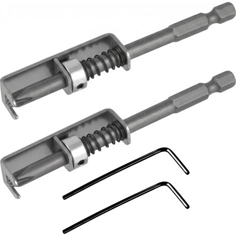 2 Pièces Porte Embout Visseuse 100mm Guide de Vis Ressort pour Perceuse