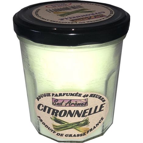 Bougie fabriquée en France 40 heures citronnelle