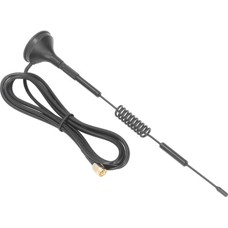 Antenne omnidirectionnelle pour routeur, gain élevé de 12 dBi, avec base magnétique et interface SMA mâle. (1/5)