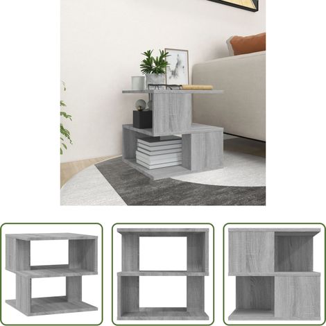 Table basse avec rangement -  Table d'appoint Sonoma gris 40x40x40 cm Bois d'ingénierie (1/5)