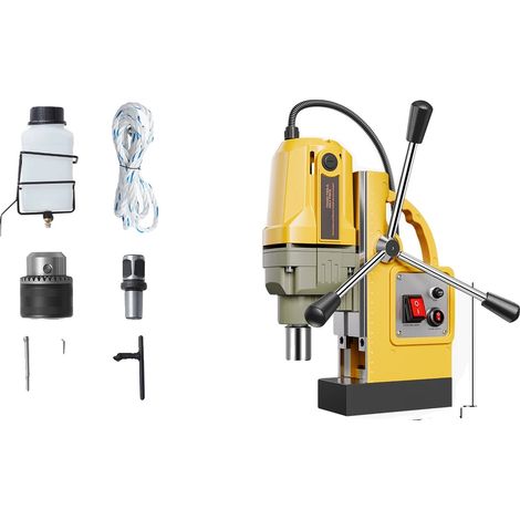 Taladro magnético, potente motor, velocidad ajustable, 1400 W, 40 mm (1/2)