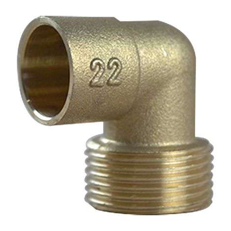 Coude 90° Mâle 92 GCU 1"(26/34) - Tube Cuivre Ø22 (1/3)