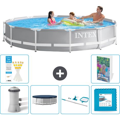 Prism Frame Pool Rund - 366x76 cm - 7-teilig S295