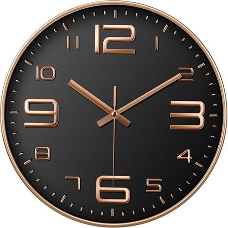 Horloge Décorative Contemporaine 30cm de Diamètre - Mécanisme Quartz Silencieux - Idéale pour Salon, Bureau ou Chambre