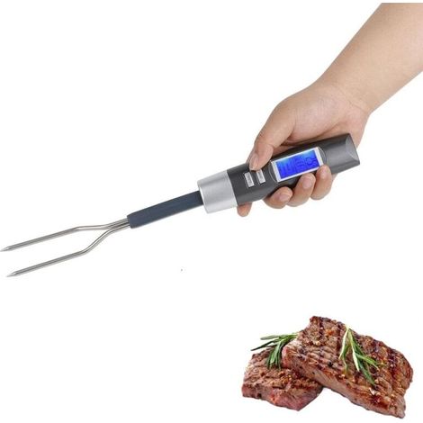 Fourchette de Cuisson Numérique avec Thermomètre à Viande, Barbecue avec Écran LCD Fourchette de Cuisson, pour la Cuisine, Viande, Lait, Aliments frits, Barbecue (1/5)