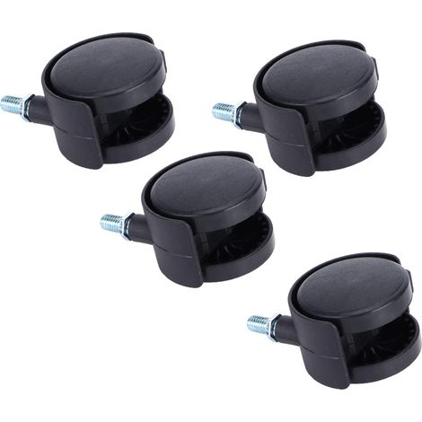 4 Roulettes Universelles 2 en 1 avec Frein Silencieux 360° pour Meubles (1/5)