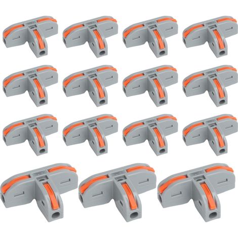 15 x 3 Port T-Bar Connector for 0.5 to 4 mm² Domino Electrical Cable with Clamp Meter 32A 250V for Domine, Workshop and Industrial Use (1/5)