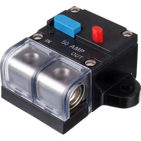 1 Disjoncteur 50A, Réinitialisation Manuelle, Protection Surtension, Audio Voiture, 12-24V (1/5)