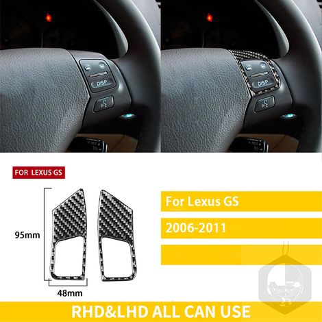 (12-B) Compatible avec Lexus GS 2006-2011 : Accessoires intérieurs en fibre de carbone pour voiture, console de vitesse, accoudoir, panneaux, autocollants décoratifs (1/5)