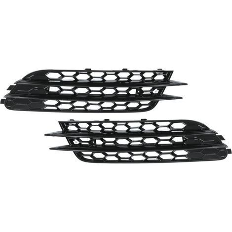 Rejilla para faros antiniebla delanteros izquierdo y derecho, 2 piezas, negro brillante, repuesto para A6 C7 2012-2015, estilo RS6 (1/5)