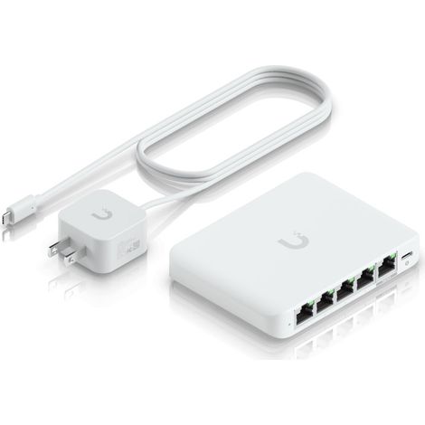 Ubiquiti UniFi Flex Mini 2.5G - 5-Port-Managed-Switch - 2.5G Ethernet (100/1000/2500), POE (1/5)