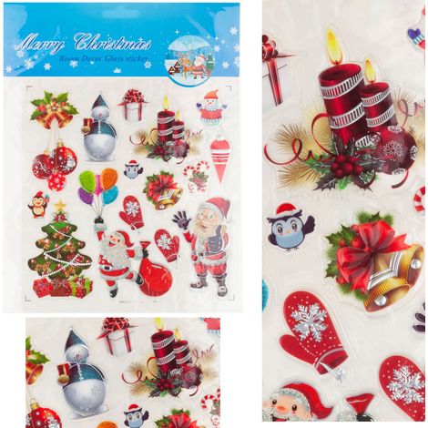 TG59806 Weihnachtsaufkleber-Set – Geschenkideen und Weihnachtsdekoration für Fenster