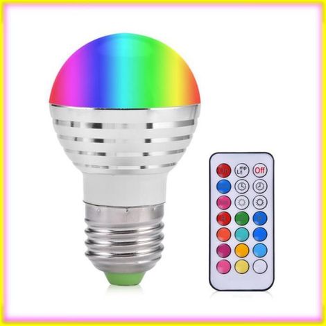 Couleurs réglables, ampoule à bougie changeante RVB avec télécommande pour couloir, hôtel, café (1/4)