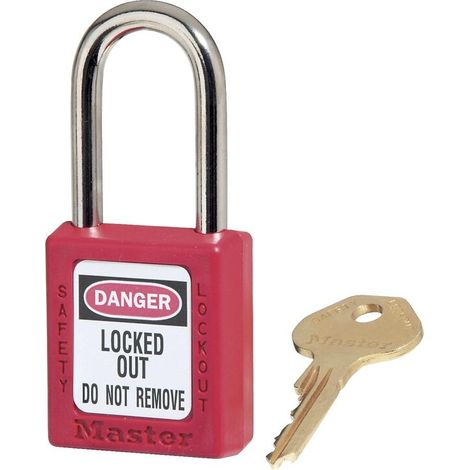 Cadenas de consignation 410 mécanique - 38 mm - rouge - MASTER LOCK (1/2)