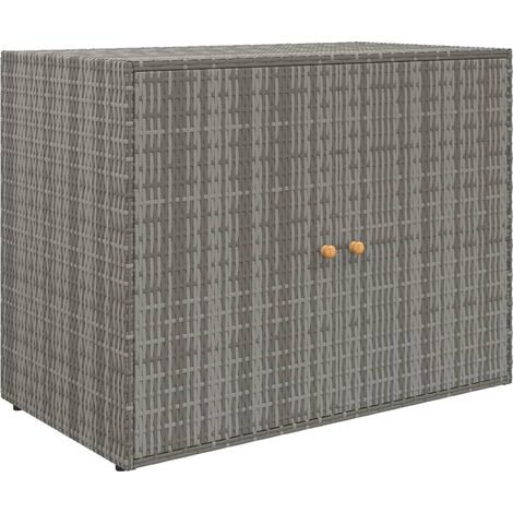 GBLY Gartenschrank Grau 100x55,5x80 cm Poly Rattan (1/5)