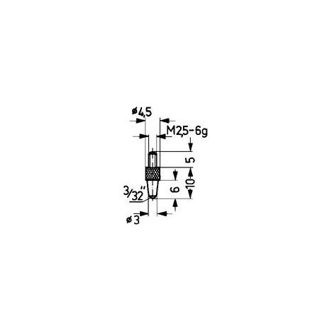 Messeinsatz f.Messuhren u.Feinz. Stahl Abb.21/ 3,0 mm Käfer