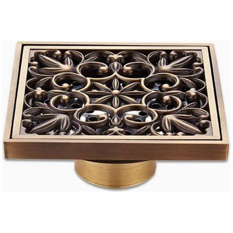 Égouttoir De Douche Égouttoir Salle De Bains Toilette Cuisine Balcon Déodorant Drain De Déchets Grille Crépine Couvercle Créatif Contemporain Laiton 1pc Au Sol, Or (1/3)