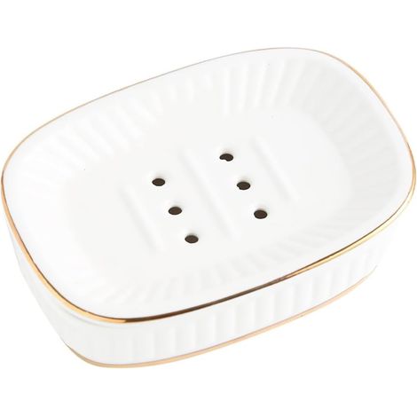 dish with water drainage hole storage tray shower holder (1/5)