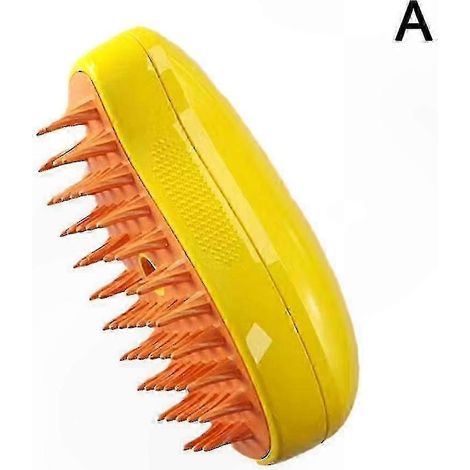 Brosse de massage autonettoyante pour chat avec fonction vapeur, outil de toilettage 3 en 1 pour chats, noir et gris (1/5)