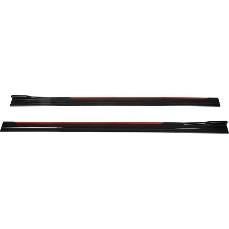 8PCS Kit Bas de Caisse Styling Auto Noir Rouge Liseré Diffuseur Aileron Spoiler Universel Honda Civic (1/5)