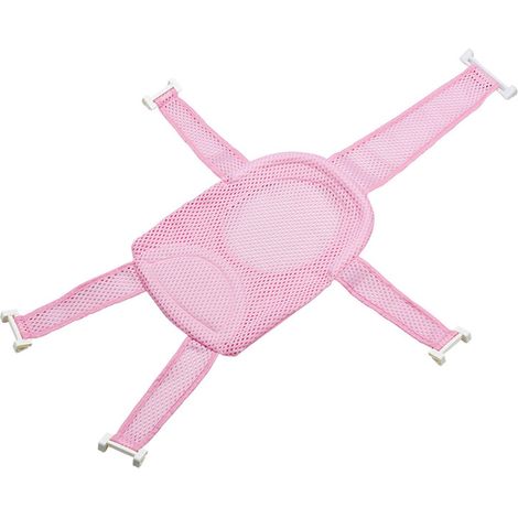 Siège de bain ajustable pour bébé, filet hamac de douche, support de bain réglable, lit berceau rose (1/5)