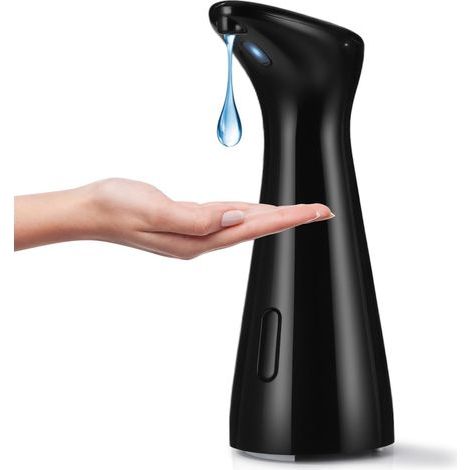 Automatic Soap Dispenser, 200ml Liquid Soap Dispenser with Infrared Sensor, IPX6 Waterproof Touchless Soap Dispenser, Suitable for Kitchen, Bathroom, Black (1/5)