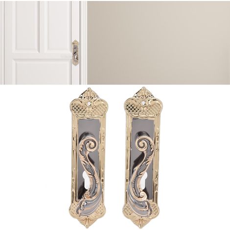 Poignée de porte noire de style européen, verrou de porte pour chambre, appartement en location, poignée de porte intérieure (1/5)