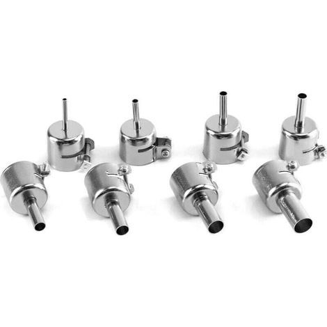 8pcs Kits de Buses de Soudage , pour station de soudage à air chaud série 850, outil de buse pour station de soudage pour pistolet à air chaud (3/4/5/6/7/8/10/12 mm) (1/5)