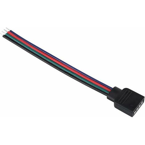 20 pcs 4 Broches Plug Mâle à Femelle EL Fil Câble Connecteur Adaptateur Fils pour 5050/3528/3014 RGB LED Bandes Lumières 10 cm de Longueur(Femelle) Versailles (1/5)