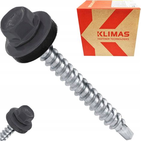 Vis à fermier 4,8x55 - RAL 7024 - 200 pièces - Résistantes et polyvalentes - Idéales pour la construction