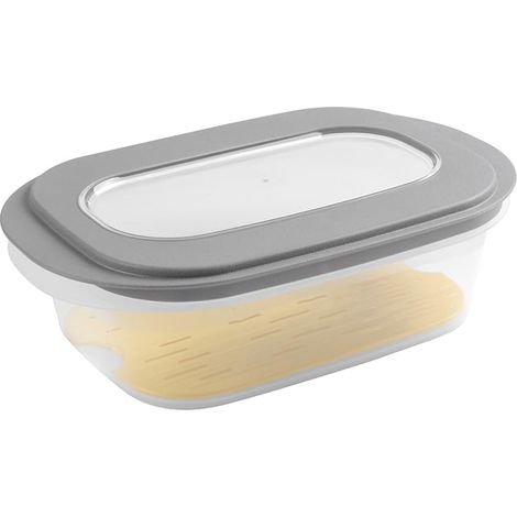 Boite a fromage pour frigo 2L - 26,5x17,2x8cm - Boite fromage avec couvercle flexible pour rangement frigo (1/4)