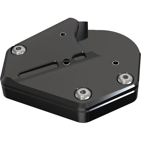 (Noir) Compatible avec les motos Kawasaki KLR650 (2008-2024, 2023, 2022) : rallonge de béquille latérale, élargisseur de béquille, support pour les pieds, puissance maximale (1/4)