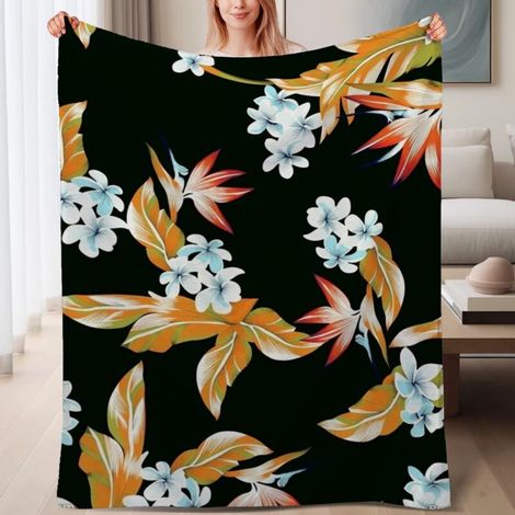 Couverture de lit en polaire, douce et chaude en microfibre printemps-été, décoration de salon, cadeau parfait pour femmes et hommes, 6080 pouces (1/4)