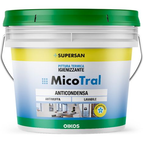Pittura anticondensa Oikos Micotral bianca lt. 4
