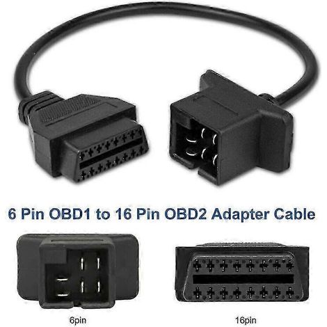 Câble adaptateur OBD vers OBD2 à 6 broches pour le contrôle moteur (Chrysler, Jeep, Dodge) (1/3)