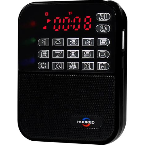 Radio de poche Super Bass (noire) avec Bluetooth, radio AM/FM et autres fonctions, batterie 2000 mAh